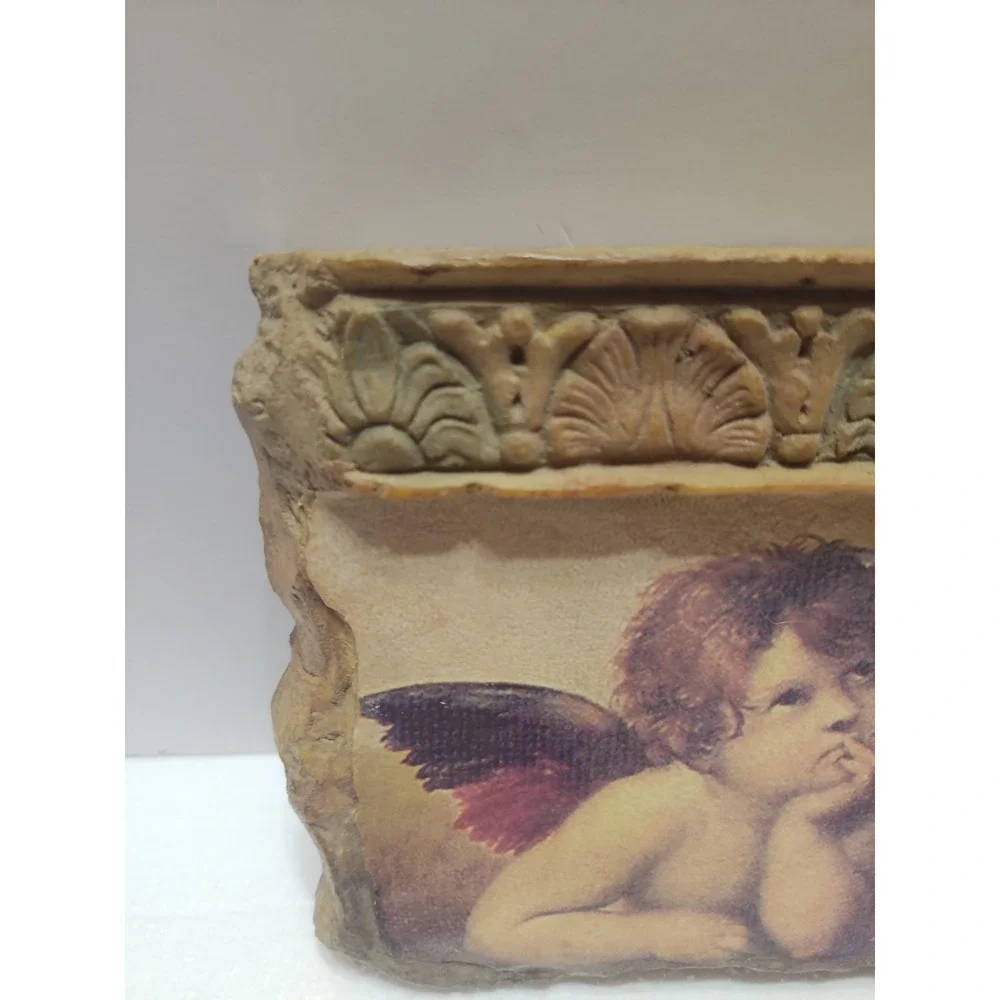 Vintage Fresco Style Wall‎ Plaque Cherubs Raphael's 